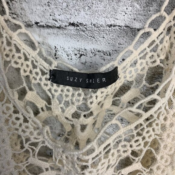 Suzy Shier Sheer Mesh Croquet Beach Coverup Tank Dress - Picture 9 of 11